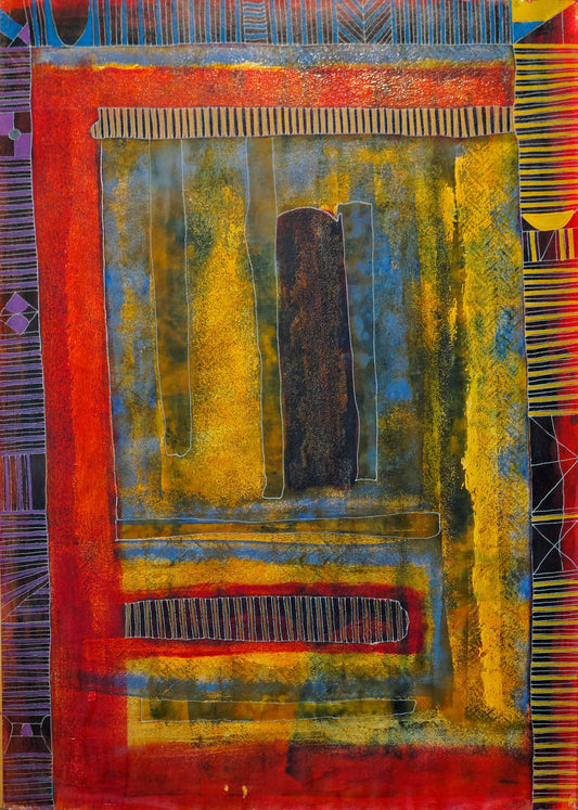 Eitempera Mischtechnik 50x70cm (Farbplastik) Leitern