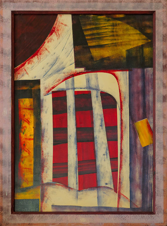 Eitempera Mischtechnik 50x70cm (Farbplastik) Der Tempel